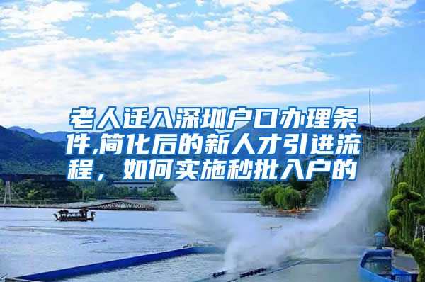 老人迁入深圳户口办理条件,简化后的新人才引进流程，如何实施秒批入户的