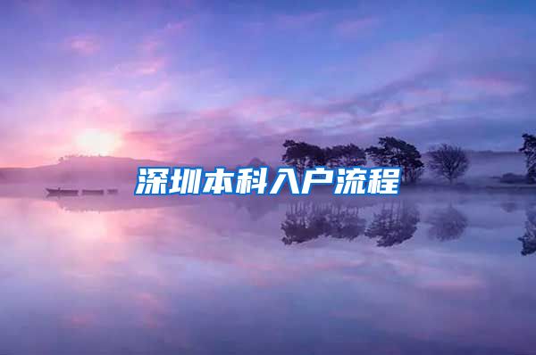 深圳本科入户流程