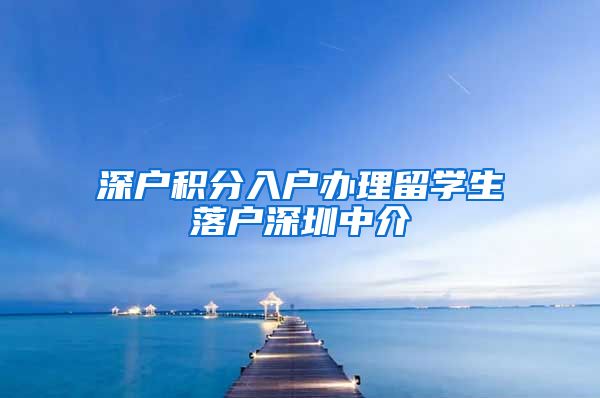 深户积分入户办理留学生落户深圳中介