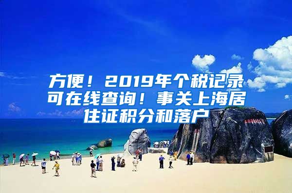 方便！2019年个税记录可在线查询！事关上海居住证积分和落户