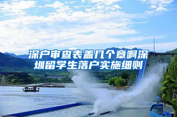深户审查表盖几个章啊深圳留学生落户实施细则
