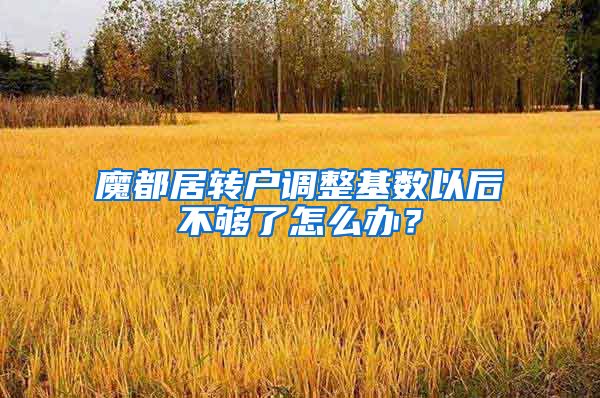 魔都居转户调整基数以后不够了怎么办？