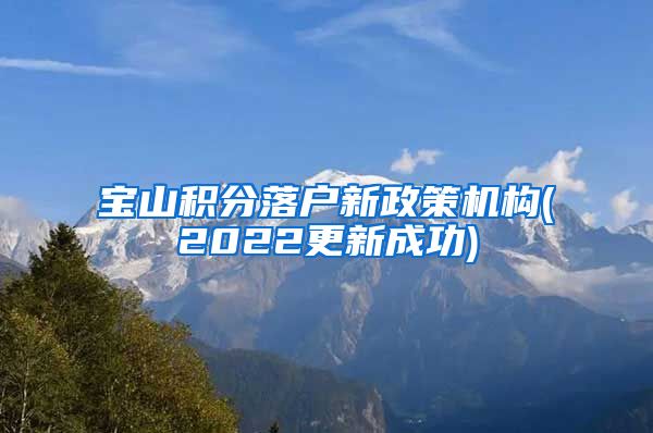 宝山积分落户新政策机构(2022更新成功)