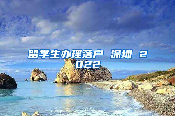 留学生办理落户 深圳 2022