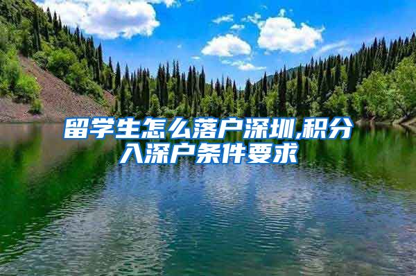 留学生怎么落户深圳,积分入深户条件要求