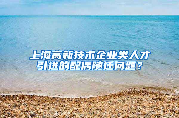 上海高新技术企业类人才引进的配偶随迁问题？